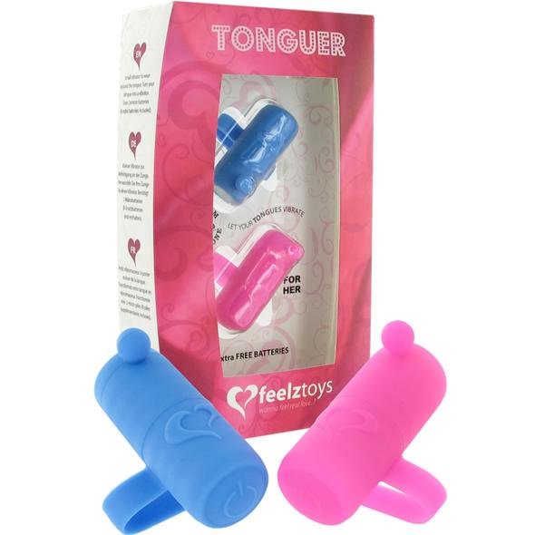 FeelzToys Tong Vibrator Roze Blauw 2 Kleine vibrators om rond de tong te plaatsen