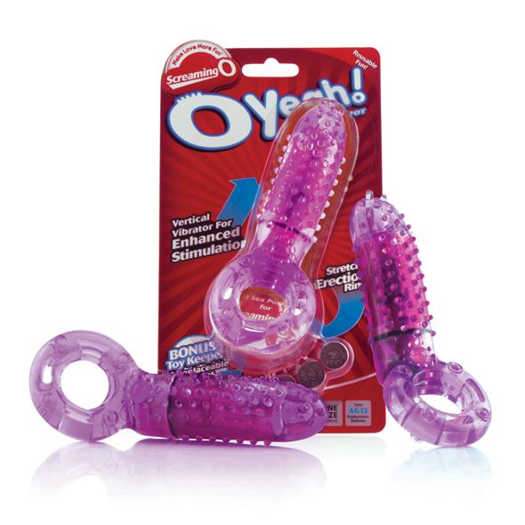 The Screaming O Oyeah Paars De Oyeah vibrerende erectie ring is voorzien van een superkrachtige bullet verticaal gemonteerd voor ultiem clitoraal contact